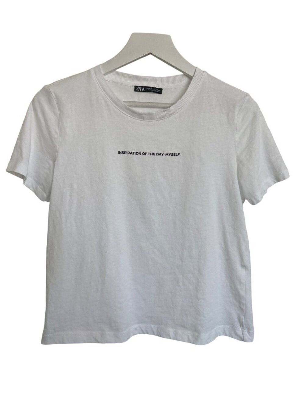 Zara Graphic Printed Tee "Inspiration Of The Day: Myself"